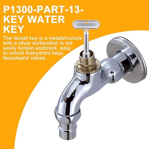 2 Pack 3/8''Hydrant Key, Upgrade Water Key for P1300-PART-13-KEY, Hydrant Key for Closing Tool for Wall Fire Hydrant Faucet Valves and Outdoor Hose Valves