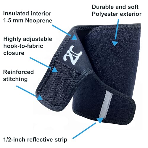 Neoprene Gaiters for Hiking, Yard Work & Outdoor Safety - Adjustable & Reflective