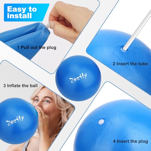 9-Inch Mini Exercise Ball for Pilates, Yoga, and Physical Therapy - Blue