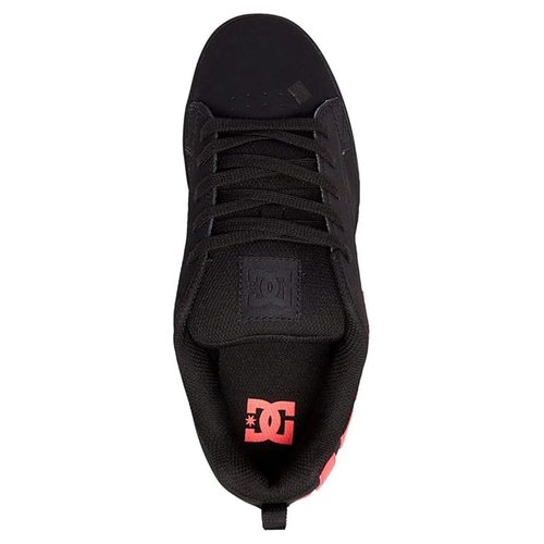 DC womens Court Graffik Skate Shoe, Black/Hot Pink, 8 US