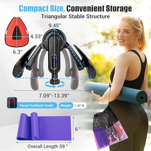 Adjustable Thigh Trainer for Women - 15-80LB Resistance - Black
