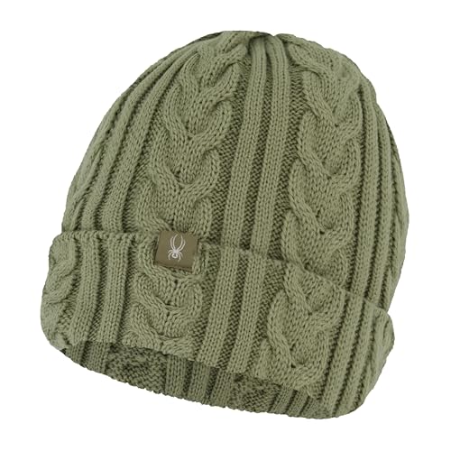 Women's Fleece Lined Cable Knit Beanie - One Size/Sage