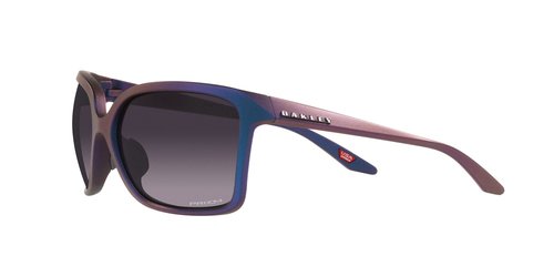 Oakley Womens OO9230 Wildrye Butterfly Sunglasses, Matte Cyan/Purple Colorshift/Prizm Grey Gradient, 61 mm