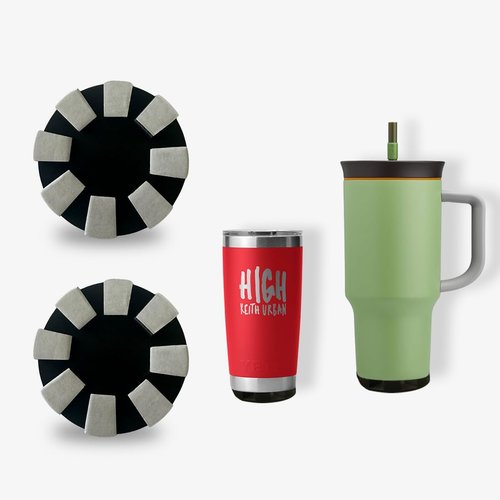 Where's My Cup Air Tracker Holder Base for Cups, Water Bottles & Dishware - Adhesive Tracker Pocket Pad, Water-Resistant, 2-Pack 70mm (Air Tracker Not Included)