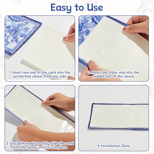 Blue Mahjong Card Holder Sleeve (4 Pack) – 2026 Protector, Bornerwhite