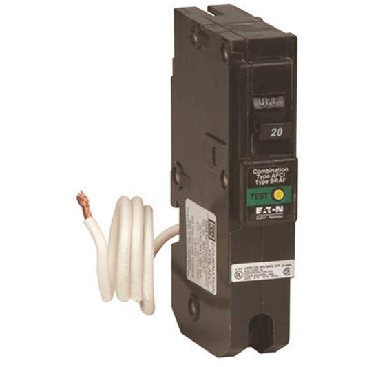 Eaton Corporation BRCAF120 Single Pole Type Br 1 Combo Arc Fault Circuit Breaker, 20-Amp