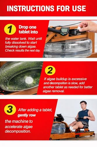 Rowing Machine Water Cleaning Tablets - Eco-Friendly Formula, 4 Tablets