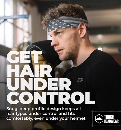 Men's Sweat Headband - USA Flag Gray | Athletic Exercise Band