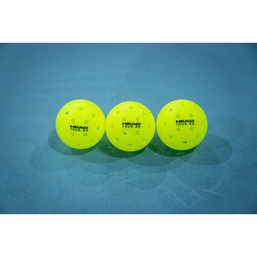 HEAD Tour 40 Pickleball Balls - Box (3 Balls)