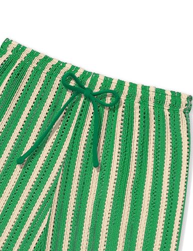 Girls V-Neck Halter Backless 3-Piece Bikini Set with Cover-Up - Green, 11-12 Years