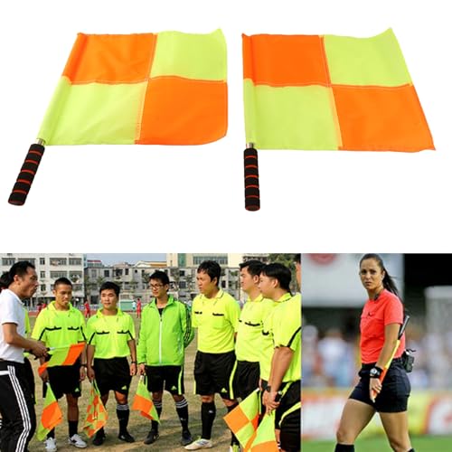 Referee Linesman Flags with Storage Bag - 2 Pack