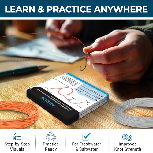 20 Essential Fishing Knots Pocket Guide Card – 4" x 3" Durable Quick