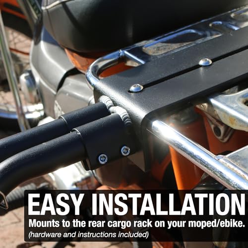 Surfboard Rack for Scooters, Mopeds & eBikes - Black - Easy Install for 8ft Boards