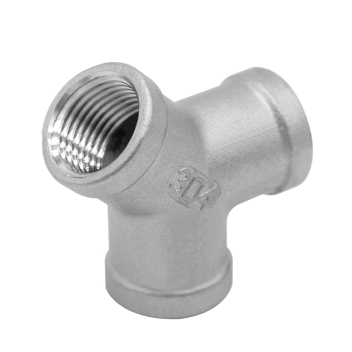 Beduan Tee 3/4 NPT Female Y Shaped 3 Way Cast Pipe Fitting Stainless Steel 304