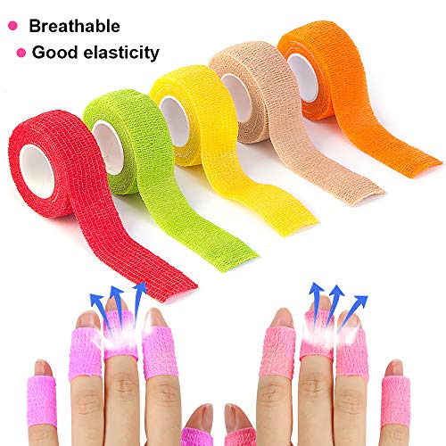 12 Colors Self-Adhesive Cohesive Bandage Wrap - Mix Colors