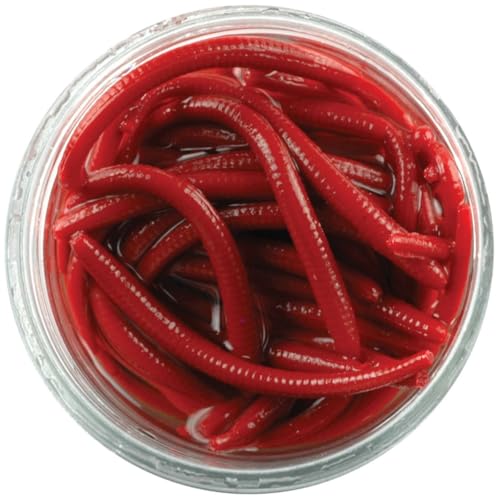 Gulp! Alive Red Wiggler Angle Worms - 1-Inch Bait