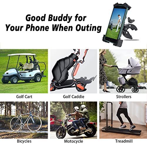Adjustable Golf Cart Phone Holder - 360° Rotatable Cell Phone Mount for Golf Cart & Bicycles