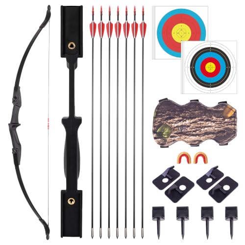CHEEZBO 20LB Recurve Bow and Arrow Set for Beginners - Ambidextrous Archery Kit