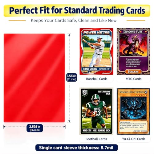 612 Pieces MTG Card Sleeves Set - 6 Colors, 66x91mm, Bulk Protectors, Includes 102 Sleeves per Color
