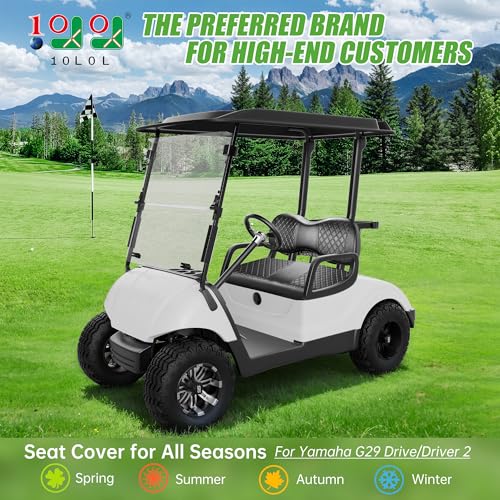 10L0L Golf Cart Seat Cover Kit for Yamaha Drive G29 & Drive2 Front & Rear