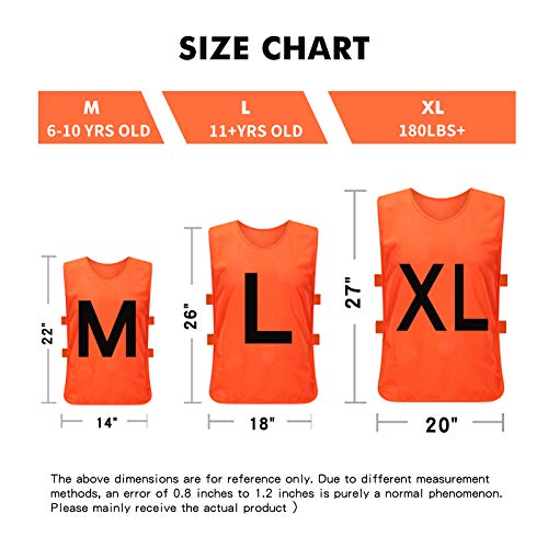12-Pack Adjustable Mesh Soccer Training Jerseys with Elastic Straps