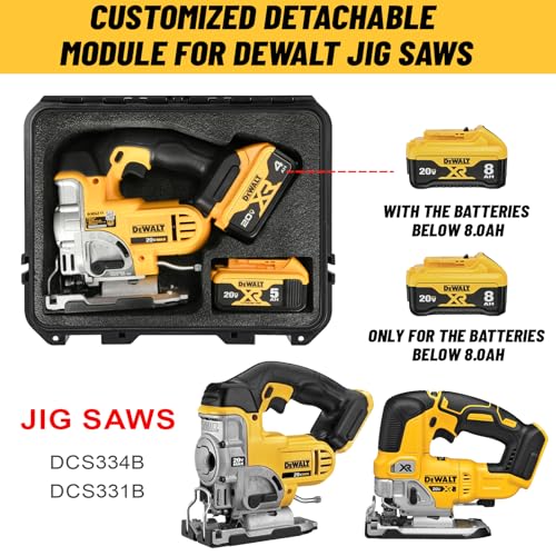 Case for Dewalt Jigsaw Power Tool - Waterproof Hard Tool Box for Dewalt 20V Jig Saw DCS334B | DCS331B, Power Tool Combo Kit Bag 20V Max Cordless Jig Saw Set(Case Only)