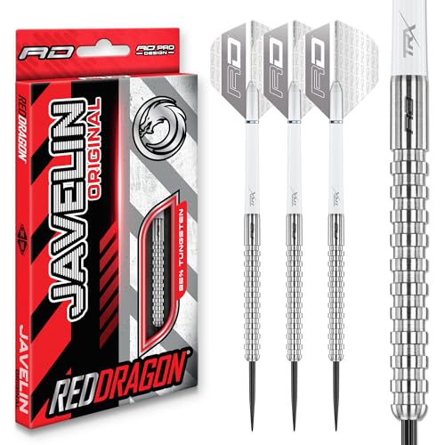 Red Dragon Javelin 24G Steel Tip Tungsten Darts Set - Precision, Control & Durability