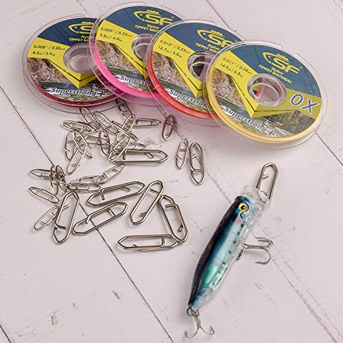 Stainless Steel Fishing Power Clips - Quick Change Lure Snaps - 75LB, 25pcs