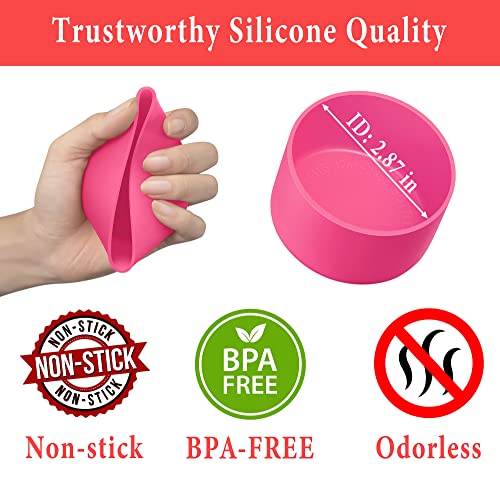 Silicone Boots for Tumblers & Bottles - 2-Pack Rose Red