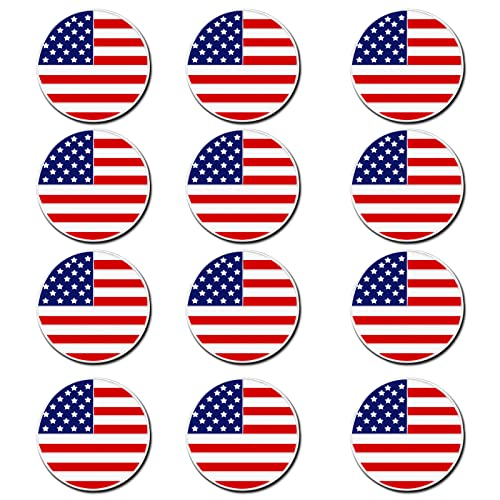 Golf Ball Marker with Hat Clip - American Flag Design