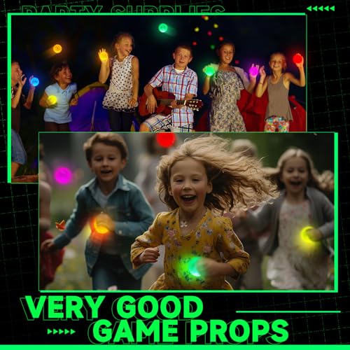 Lewtemi 24 Pack Glow in The Dark Bouncy Balls for Halloween & Parties - Vibrant Colorful Rubber Play Balls