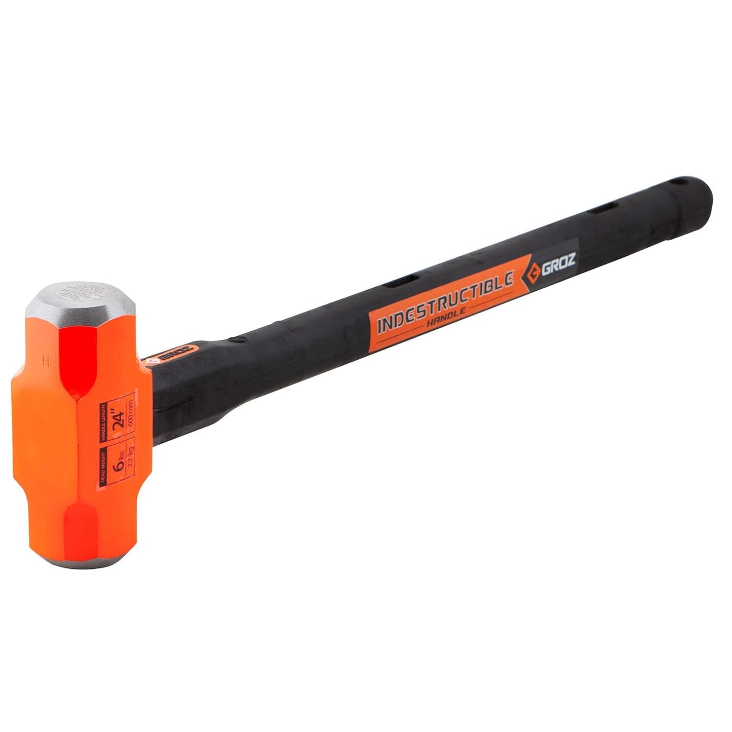 Groz 34510 24" Indestructible Sledge Hammer, 6 lb