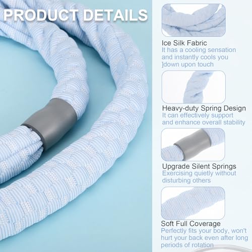 Weighted Hula Hoop for Weight Loss - 2.65lb Silent Cooling Design