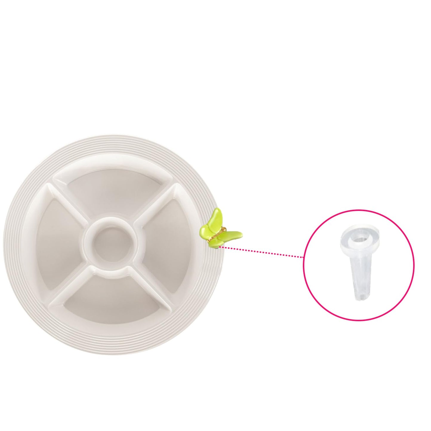 Dielianyi 30 Pcs Silicone Stems replacement for mini figurine fits Nora Fleming dishes Silicone Stem SetSilicone Stem for Nora Fleming Dish Accessory - Perfect Replacement Parts