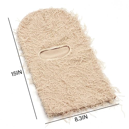 Distressed Knitted Balaclava - Full Face Winter Ski Mask & Neck Warmer