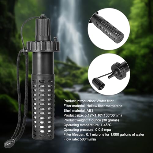 MultiSavePuls Gravity Water Filter Straw 3L - Camping & Emergency Water Purifier (Variation 1)
