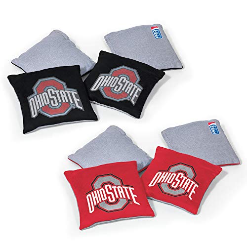 Ohio State Buckeyes NCAA Bean Bags – 8-Pack Premium Cornhole Bags by Wild Sports