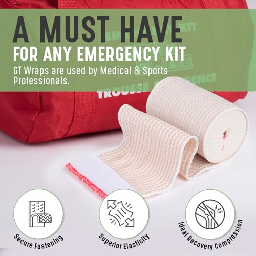 Premium Elastic Bandage Wrap - 3" Wide, 2 Pack - Latex Free Compression