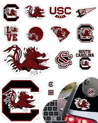 South Carolina Gamecocks Sticker Set - 14 Durable Decals