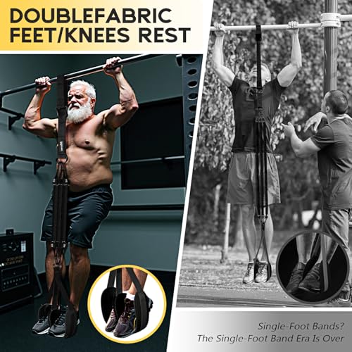HOXWC Black Adjustable Resistance Bands for Pull Ups, Heavy Duty Fitness Aid