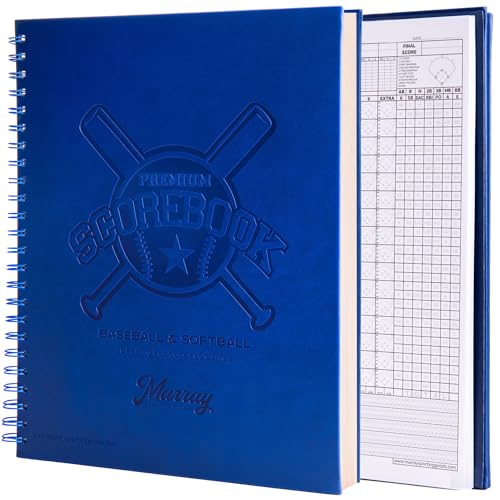 Premium Baseball Softball Scorebook - 60 Games, Durable Hardcover