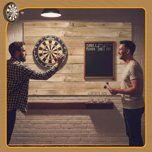 Hahafelt Brown Felt Dart Board Wall Protector 36x48 Inches, Cork Backboard