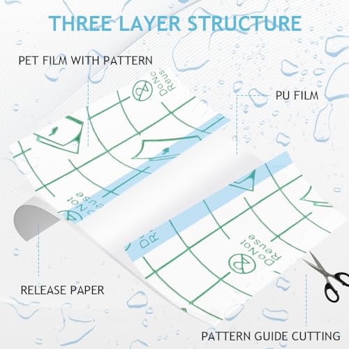 Waterproof Tattoo Aftercare Bandages - 1.9 Inch x 10.9 Yard Roll