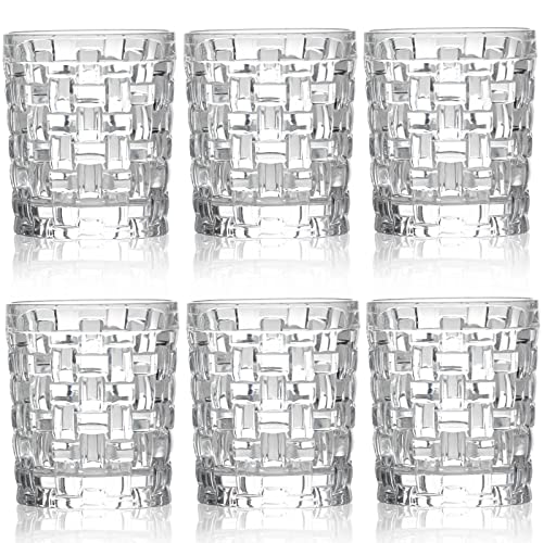 Dicunoy 8 oz Juice Drinking Glasses Set - Heavy Base Crystal Beverage Cups