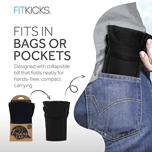 FITKICKS Adjustable Ball Cap with UPF 50+ - One Size Black V2
