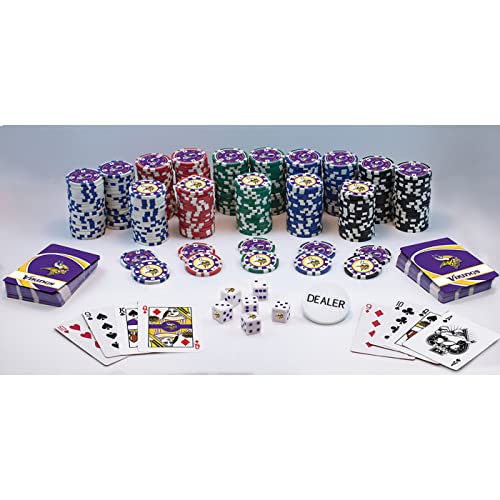 NFL Minnesota Vikings Poker Chip Set - 300-Piece Casino Style