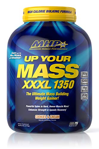 Maximum Human Performance UP YOUR MASS XXXL 1350g Cookies & Cream Weight Gainer, 8 Servings