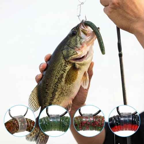 Silicone O-Rings for Worms Fishing Tackle Kit – 3 Sizes, 300 Pack