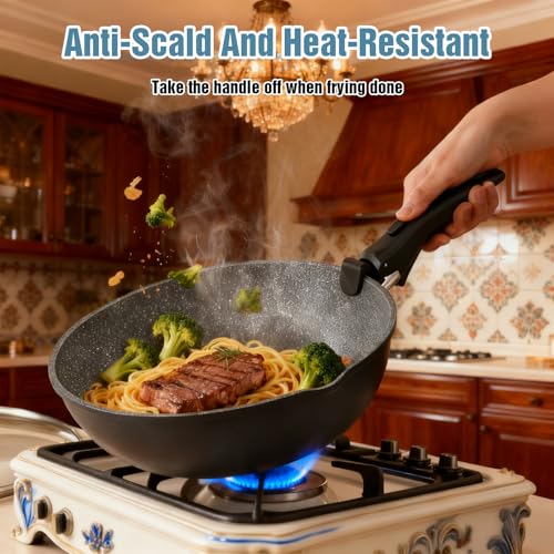 PercyEffie 2-Pack Heat-Resistant Detachable Pot & Pan Handles with Ergonomic Grip