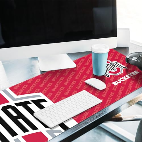 Ohio State Buckeyes Desk Pad - Water Resistant Mouse Pad with Non-Slip Backing